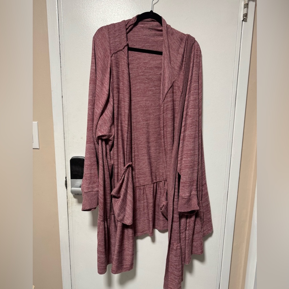 Pink Hooded Cardigan